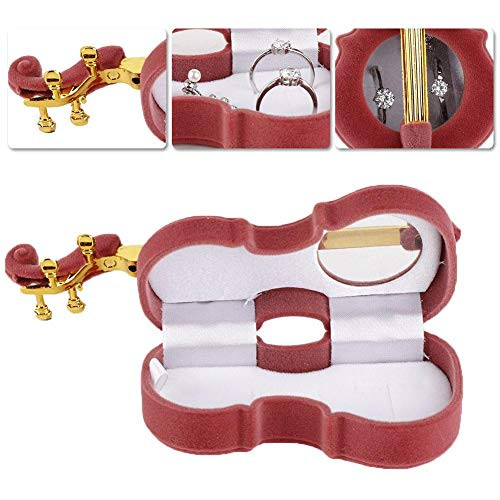 Alucy Jewelry Storage Box Flannel Necklace Ring Gift Box Violin Shaped Earring Locket Jewelry Storage CaseBrown Alucy Jewelry Storage Box Flannel Necklace Ring Gift Box Violin Shaped Earring Locket Jewelry Storage CaseBrown