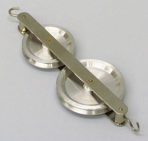 SEOH Pulley Aluminum Double Tandem Metal Bracket with Hooks