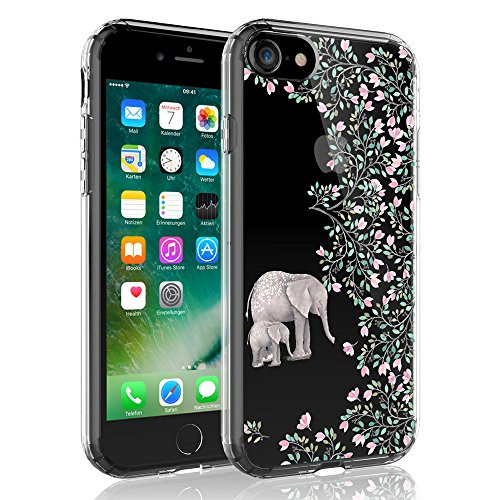 SYONER Clear Phone Case Cover for Apple iPhone 7  iPhone 8  iPhone SE 2020 4_7 Elephant