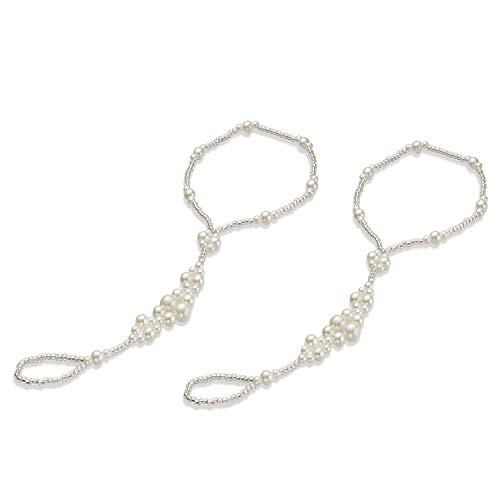 Zealmer Gudukt Pearls Ankle Chain Bracelet Beach Wedding Barefoot Sandal Anklet Chain Women Foot Jewelry Zealmer Gudukt Pearls Ankle Chain Bracelet Beach Wedding Barefoot Sandal Anklet Chain Women Foot Jewelry