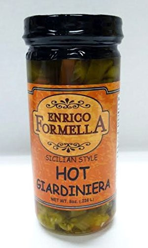 Enrico Formella  Hot Giardiniera  Italian - Chicago Style Hot Pickled Vegetables 8oz_