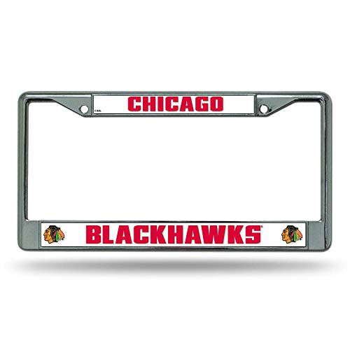 Rico Industries NHL Chrome License Plate Frame Chicago Blackhawks Rico Industries NHL Chrome License Plate Frame Chicago Blackhawks