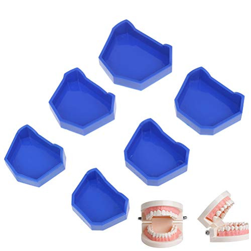 Mcree 6pcs3Sets SML Dental Silicone Plaster Model Dental Lab Model Base Former Molds Tray Loading with Notches