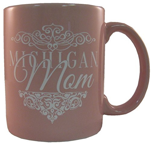 Nordic Promos NCAA Michigan Wolverines 11 oz Mom with Team Logo Pink Ceramic Coffee Mug Nordic Promos NCAA Michigan Wolverines 11 oz Mom with Team Logo Pink Ceramic Coffee Mug