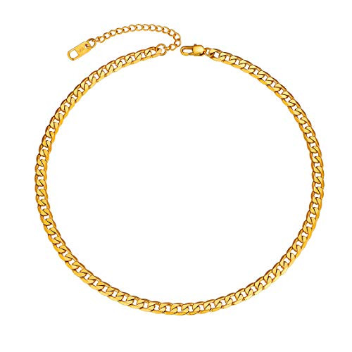 Rapper Gold Chain Curb Gold Necklace 