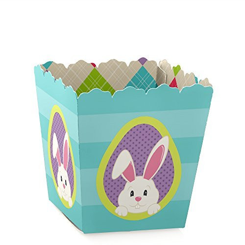 Big Dot of Happiness Hippity Hoppity - Party Mini Favor Boxes - Easter Bunny Party Treat Candy Boxes - Set of 12