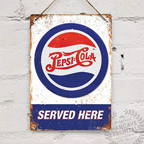 Pepsi Cola Replica Vintage Garage Kitchen Americana Tin Sign Metal Sign TIN Sign 7_8X11_8 INCH