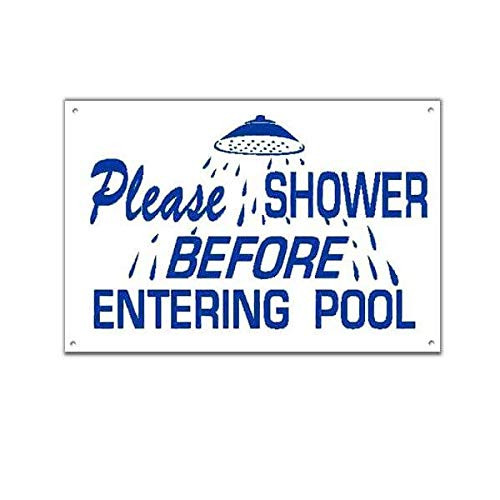 National Stock Sign Please Shower Before Entering Pool - Sign SW-11 SW-11