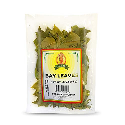 Laxmi Brand Bay Leaves Fragrant Bay Leaves Spice for Soups and Dishes Indian Staple Tradition of Quality House of Spices Product of Turkey 14g