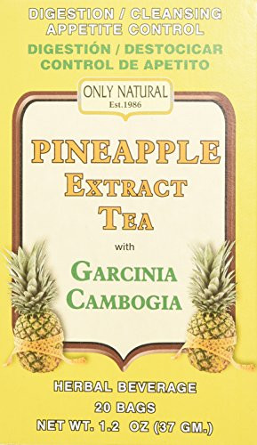 Only Natural Tea Pineapple Extract Garcinia Cambogia Tea Bags 20 Count