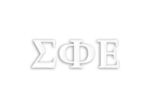 Officially Licensed Sigma Phi Epsilon 8 x 3 Window Decal - White