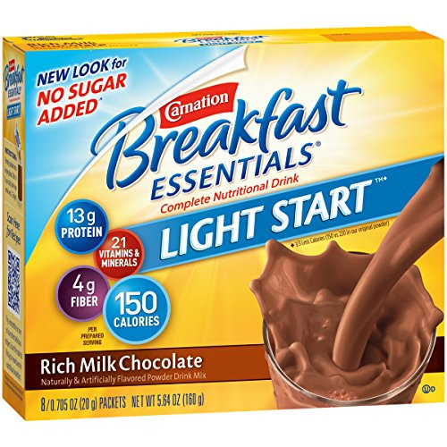Carnation Breakfast Essentials Powder Drink Mix Rich Milk Chocolate 8 Ct