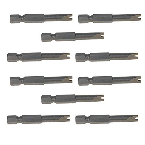 Utoolmart 14inch Hex Shank 50mm Long 8mm Dia Round Shank U8 Magnetic Hex Screwdriver Bits S2 High Alloy Steel 10 Pcs