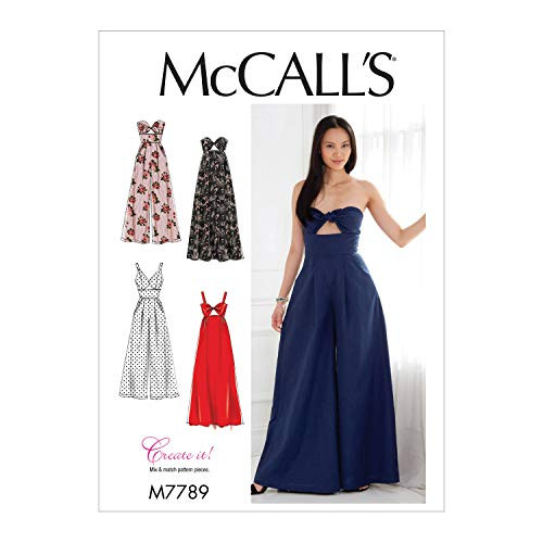 McCalls Patterns Misses Dresses And Jumpsuits Sewing Pattern E5 14-16-18-20-22 Multicolor
