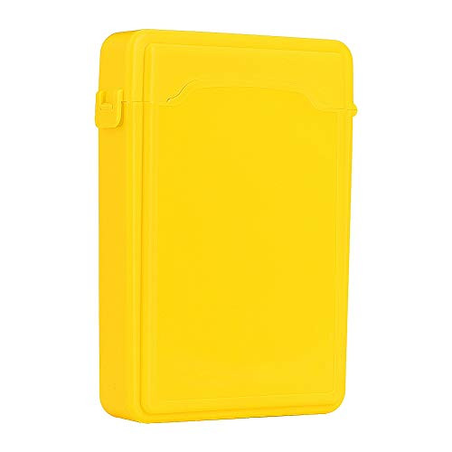 Yosoo- Protective Storage Box for Hard Disk 3_5 Hard Case HDD SSD Anti-Static Disk Storage Box Shockproof Dust-Proof Non-SlipYellow
