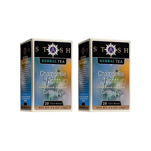 Stash Premium Chamomile Nights Herbal Tea 20 Tea Bags Pack of 2