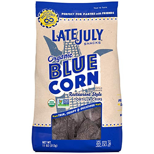 Late July Snacks Restaurant Style Blue Corn Tortilla Chips 11 oz_ Bag 112727