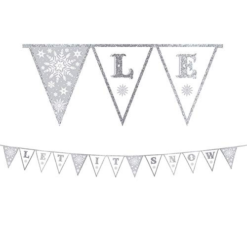 amscan Christmas Let it Snow Pennant Banner 11_5 x 9
