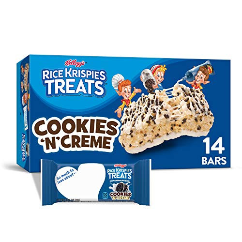 Kelloggs Rice Krispies Treats Crispy Marshmallow Squares Cookies N Crème 10_9oz Box 14 Count