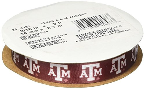Offray Texas A and M University Aggies Fabric 916 X 9FT Ribbon