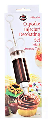Norpro 3566 9 Piece Cupcake Injector  and  Decorating Set