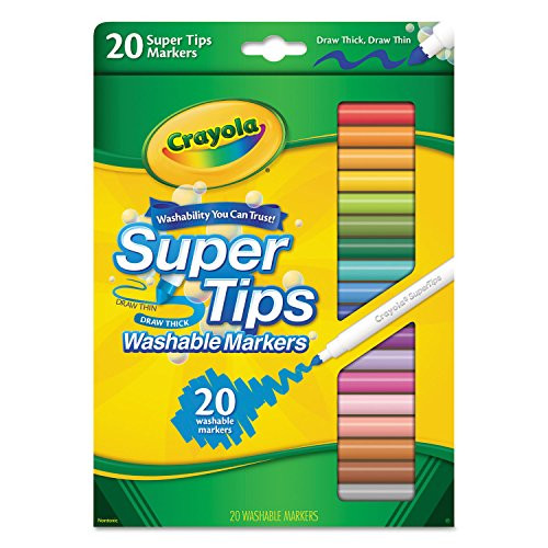 Crayola 588106 Washable Super Tips Markers Assorted 20Set