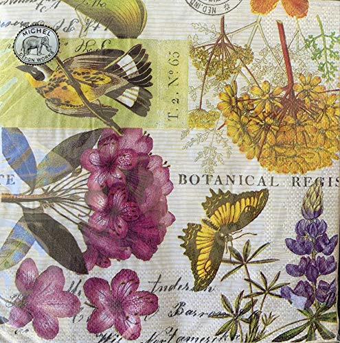 Michel Design Works 20-Count 3-Ply Paper Luncheon Napkins Botanica