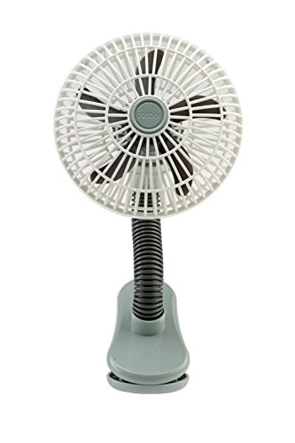 O2COOL 4-inch Clip on Stroller Fan, Battery Operated Clip on Fan, Battery Stroller Fan, 4-inch Fan, Mobile Fan, Clip Fan, Outdoor Fan, Stroller Accessories, Gray