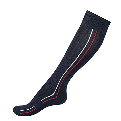 Horze Striped Quick Dry High Knee Socks Dark Navy 10_5-14