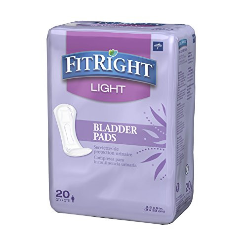 FitRight Incontinence Bladder Control Pads Light Absorbency Protection 20 Count