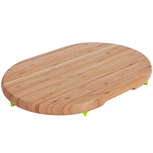 Eco-Friendly Natural Bamboo and Silicone Cutting Board 23.5 x 33 for Chopping Fruits, Vegetables, Portable Serving Platter Eco-Friendly Natural Bamboo and Silicone Cutting Board 23.5 x 33 for Chopping Fruits, Vegetables, Portable Serving Platter