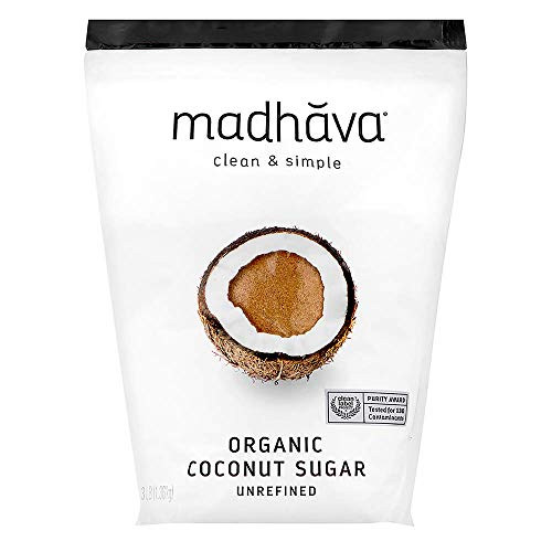 MADHAVA Organic Coconut Sugar 3 Lb_ Bag Pack of 1 Natural Sweetener Sugar Alternative Unrefined Sugar for Coffee Tea  and  Recipes Vegan Organic Non GMO