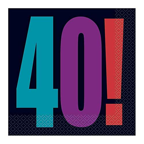 Birthday Cheer 40th Birthday Party Napkins 16ct