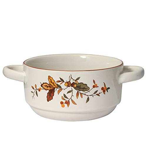 Pfaltzgraff Autumn Berry Double Handled Bowl white 8 inch