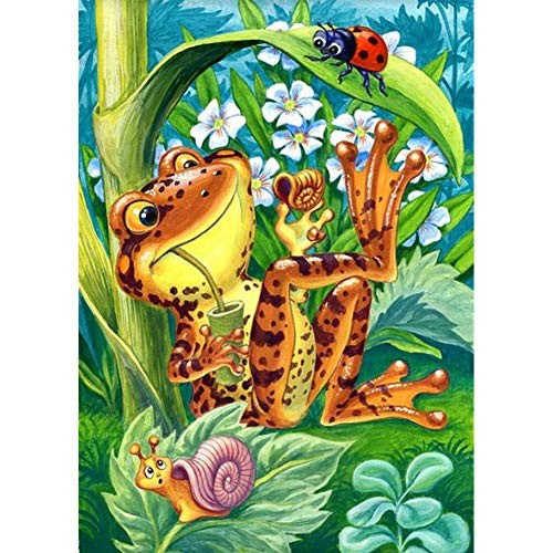 DIY 5D Diamond Painting by Number Kits Full Drill Crystal Rhinestone Embroidery Pictures Arts Craft for Home Wall Decoration Frog 11_8×15_7 Inches DIY 5D Diamond Painting by Number Kits Full Drill Crystal Rhinestone Embroidery Pictures Arts Craft for Home Wall Decoration Frog 11_8×15_7 Inches