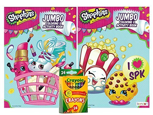 Shopkins Party Favor Set ~Jumbo Coloring and Activity Books Set of 2 ~ Crayola Crayons 24ct! Shopkins Party Favor Set ~Jumbo Coloring and Activity Books Set of 2 ~ Crayola Crayons 24ct!