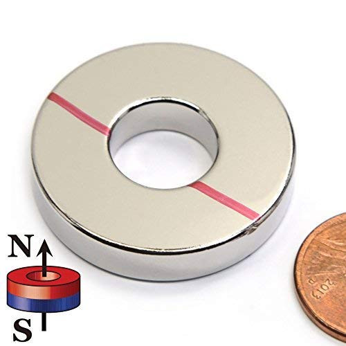 CMS Magnetics Neodymium Ring Magnet Grade N45 OD 1_26 x ID 12 x 14 Thick Rare Earth Magnet Ring_ One Piece for School Science and DIY Projects