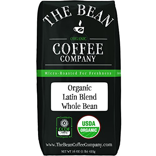 The Bean Coffee Company Organic Latin Blend Medium Roast Whole Bean 16-Ounce Bag The Bean Coffee Company Organic Latin Blend Medium Roast Whole Bean 16-Ounce Bag