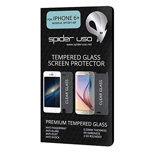 Spider USA Tempered Glass Screen Protector for iPhone 6 Plus - Retail Packaging Spider USA Tempered Glass Screen Protector for iPhone 6 Plus - Retail Packaging