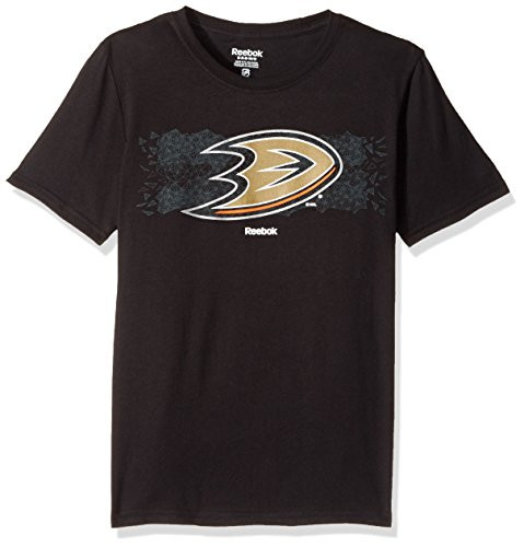NHL Anaheim Ducks Boys Outerstuff Fractal Camo Short Sleeve Tee Team Color  Youth Medium 10-12