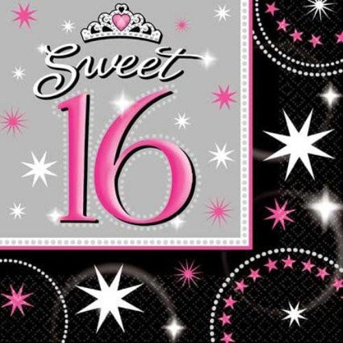 Sweet 16 Sparkle Lunch Napkins 16ct