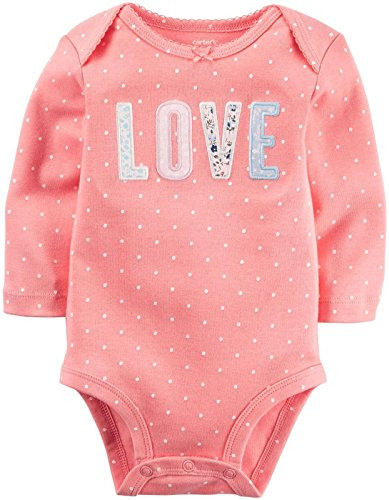 Carters Baby Girls Single Bodysuit 118g759 Pink 9 Months