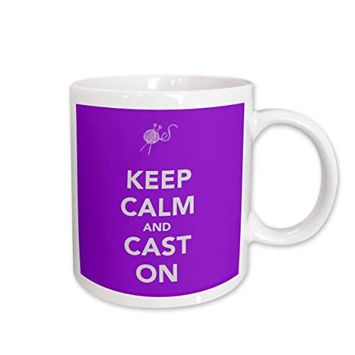 3dRose Keep calm and cast on Mug 11 oz Ceramic