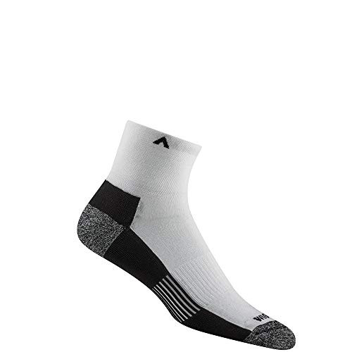 Wigwam Womens Attain Midweight Quarter Sock White Large