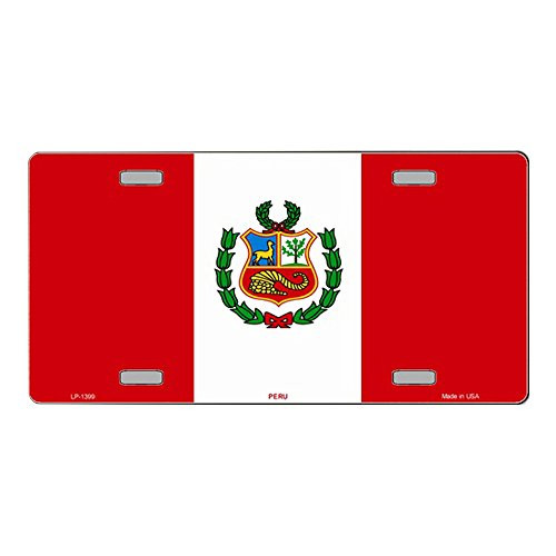 Smart Blonde Peru Flag Vanity Metal Novelty License Plate Tag Sign Smart Blonde Peru Flag Vanity Metal Novelty License Plate Tag Sign