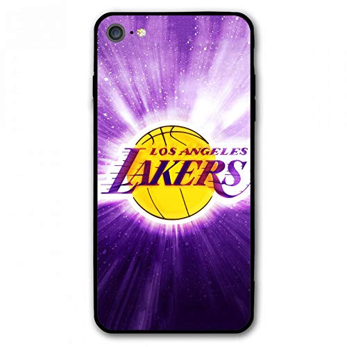 EMBCOD iPhone 8 Plus CaseiPhone 7 Plus CaseSilicone Bumper Frame and PC Back Cover Cases for Apple iPhone 78 Plus Lakers-LAL