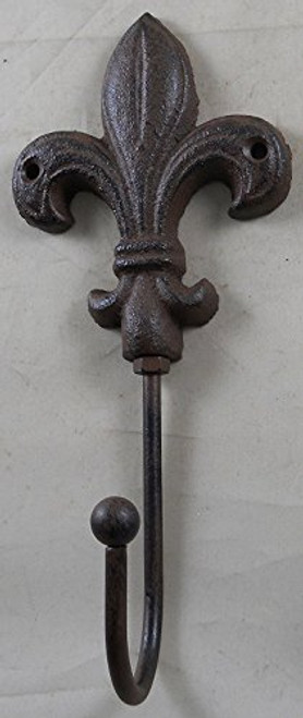 Cast Iron Fleur De Lis Single Pronged Hook