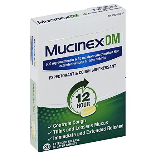 Mucinex DM 12-Hour Expectorant and Cough Suppressant Tablets 20 Count
