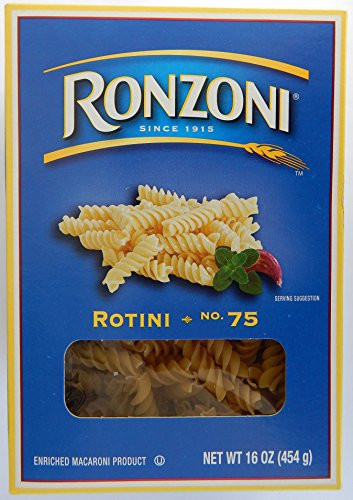 Ronzoni Rotini No_ 75 Enriched Macaroni 16 Oz_ Pack of 2