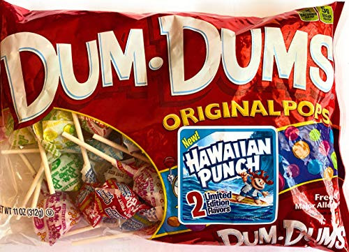 Halloween Candy Dum Dums Lollipops 11oz Bag Hawaiian Punch Flavors